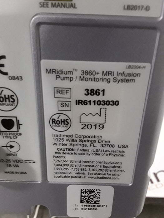 Iradimed MRidium 3860+ w/3861 MRI Infusion Pump