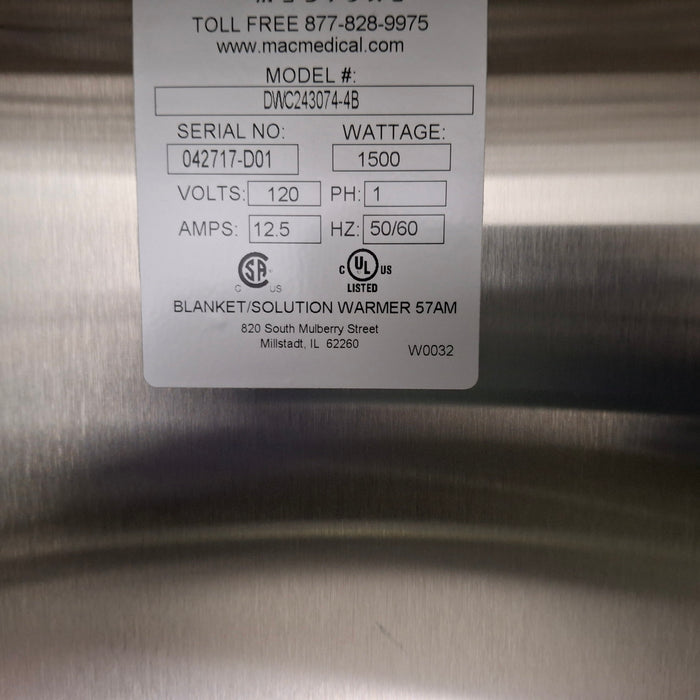 Mac Medical, Inc. DWC 243074 Warming Cabinet