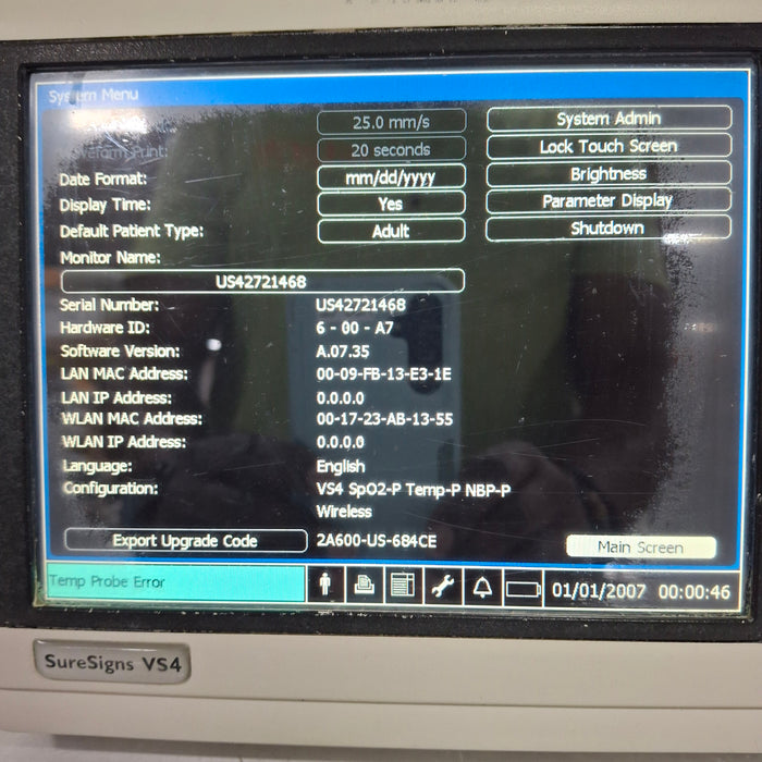 Philips SureSigns VS4 Vital Signs Monitor