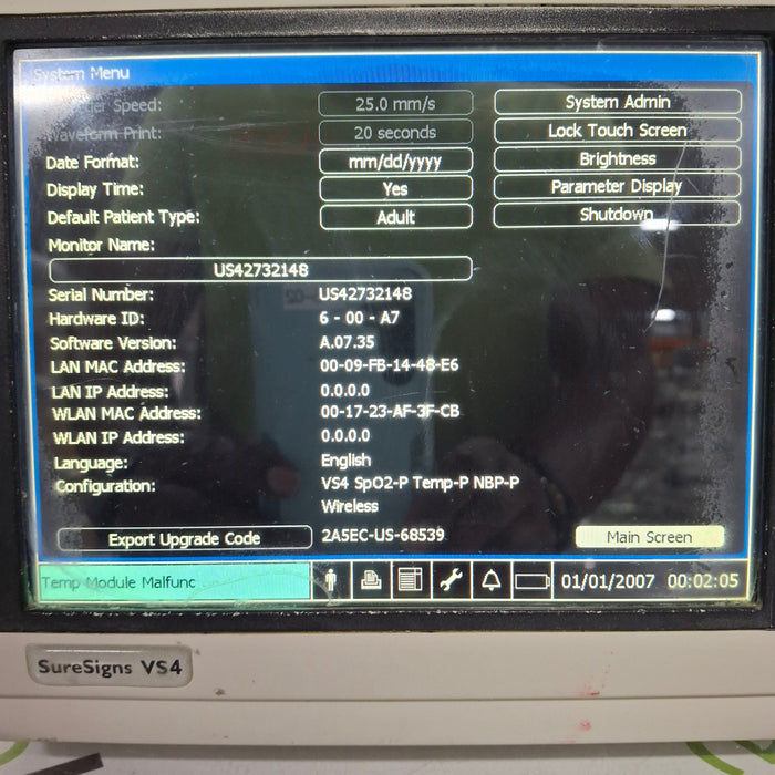 Philips SureSigns VS4 Vital Signs Monitor