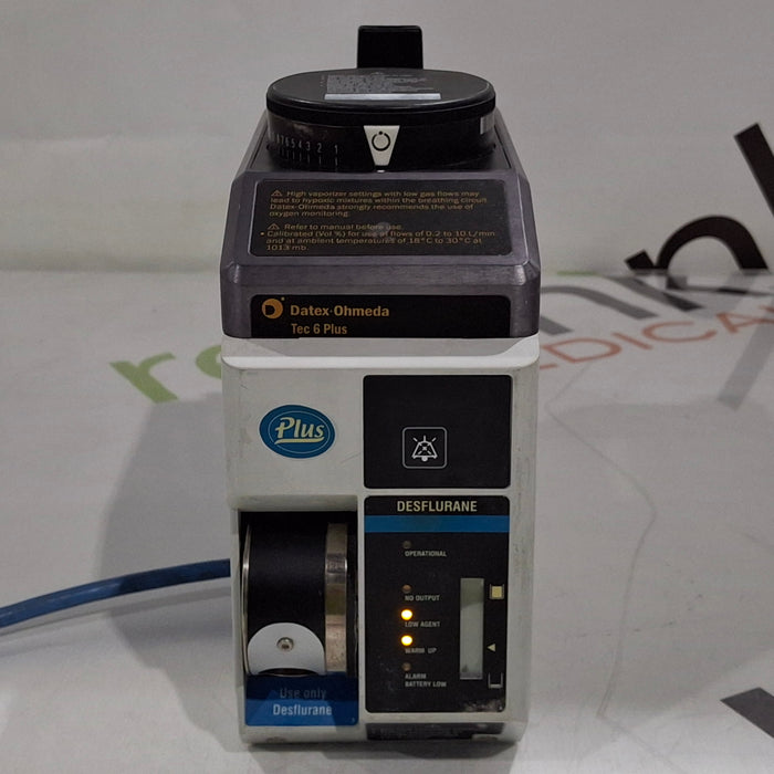 Datex-Ohmeda Datex-Ohmeda Tec 6 Plus Desflurane Vaporizer Anesthesia reLink Medical