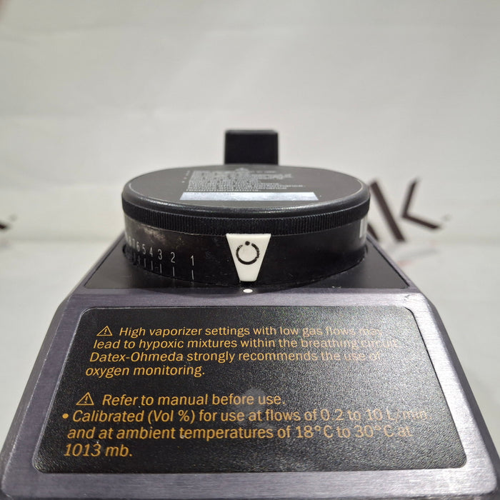 Datex-Ohmeda Datex-Ohmeda Tec 6 Plus Desflurane Vaporizer Anesthesia reLink Medical