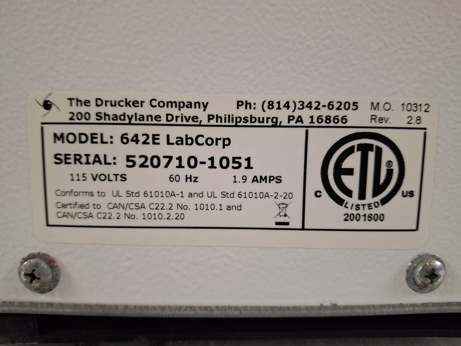 Drucker Diagnostics Horizon Mini E   642E Centrifuge