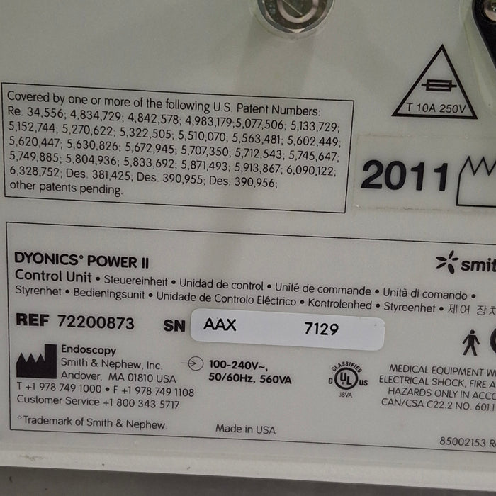 Smith & Nephew Smith & Nephew Dyonics Power II Shaver Control Unit Surgical Equipment reLink Medical