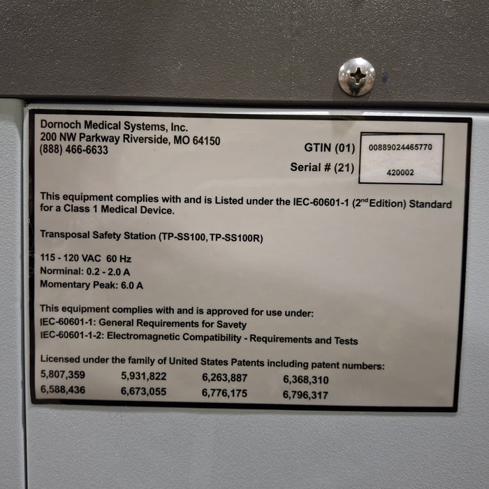 Zimmer Biomet TPSS100 Safety Station