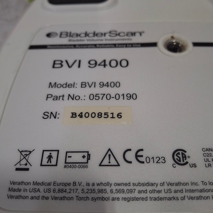 Verathon Medical, Inc BVI 9400 Bladderscan