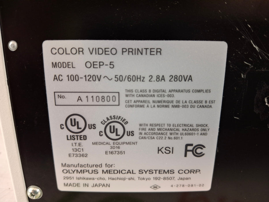Olympus Olympus OEP-5 Color Video Printer Flexible Endoscopy reLink Medical