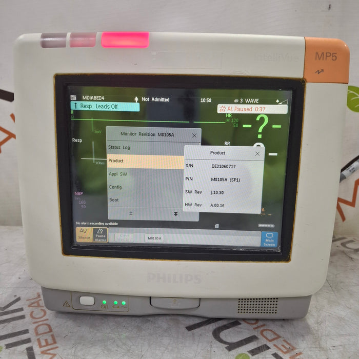Philips Philips Intellivue MP5 - ECG, Fast SpO2, NIBP Patient Monitor Patient Monitors reLink Medical