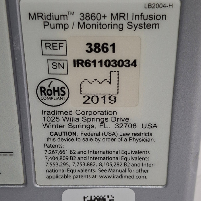 Iradimed MRidium 3860+ w/3861 MRI Infusion Pump