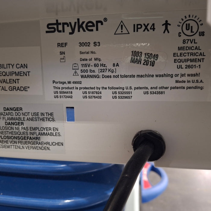 Stryker Secure III 3002 Hospital Bed
