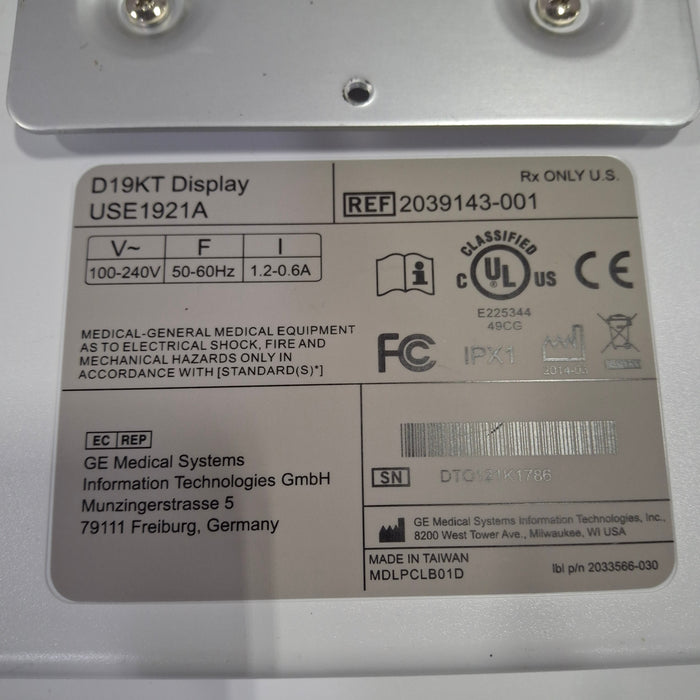 GE Healthcare D19KT Display