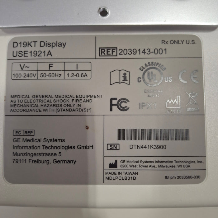 GE Healthcare D19KT Display