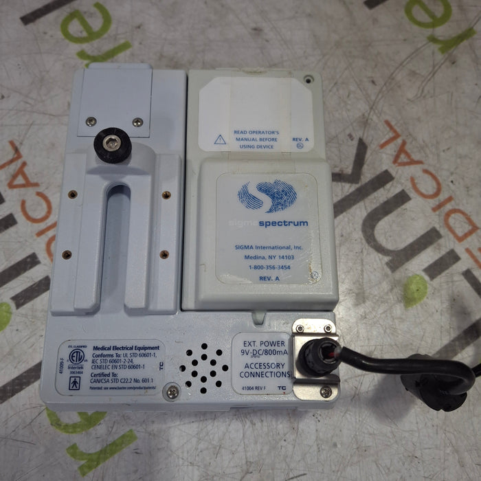 Baxter Sigma Spectrum 6.05.13 with B/G Battery Infusion Pump