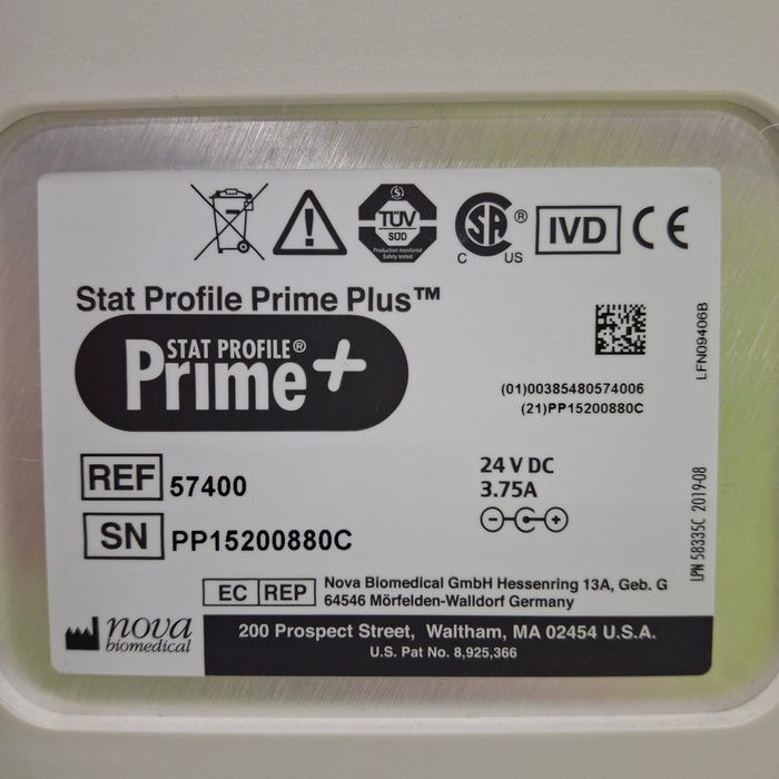 Nova Biomedical Corp. Stat Profile Prime Plus Analyzer
