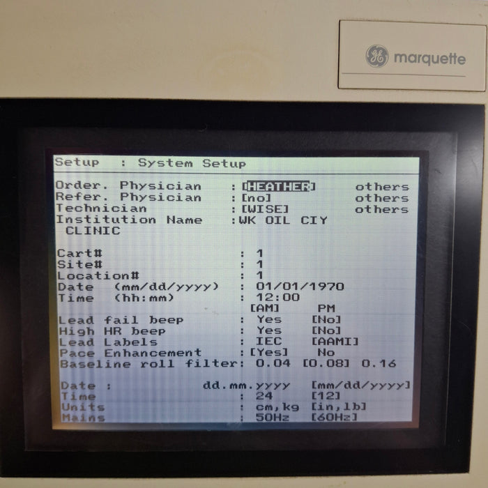 GE Healthcare GE Healthcare MAC 1200 ECG Cardiology reLink Medical