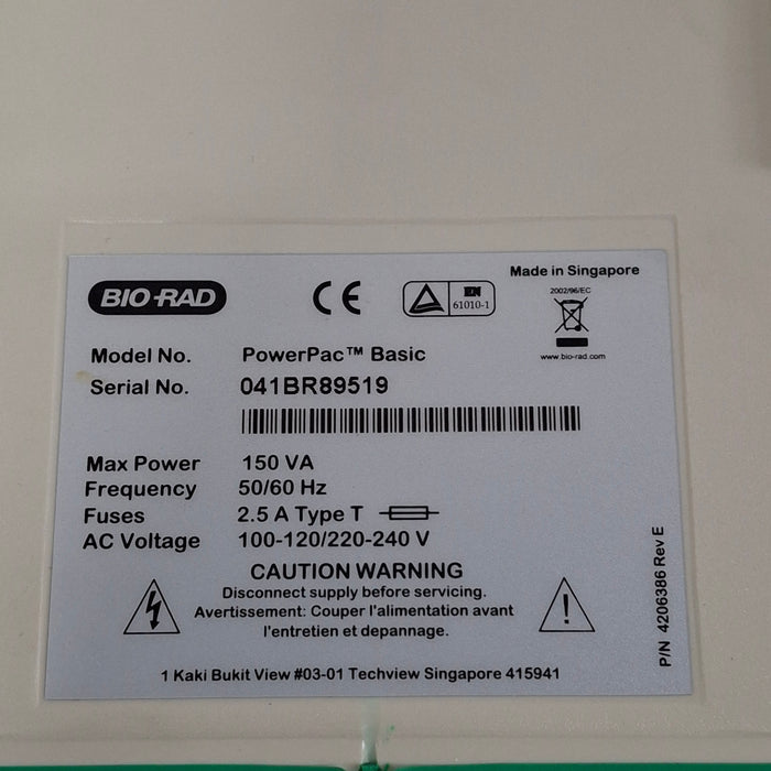 Bio-Rad PowerPac Basic Electrophoresis Power Supply