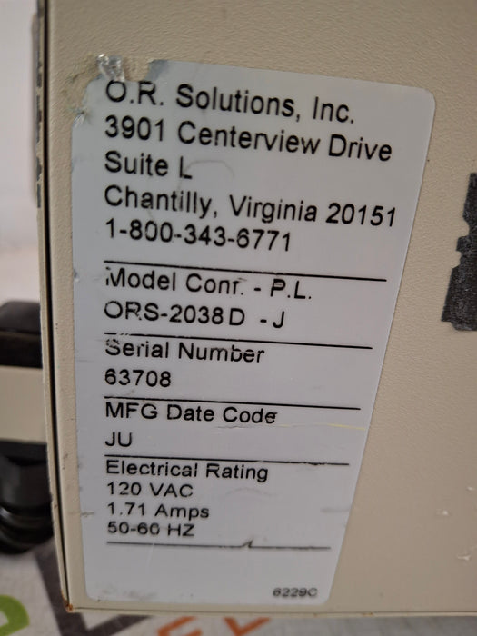 OR Solutions ORS-2038D Solution Warmer