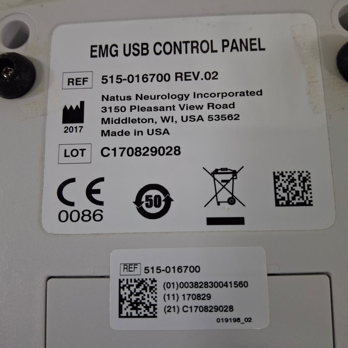 Natus Natus 515-016700 EMG USB Control Panel EEG EMG Sleep Systems reLink Medical