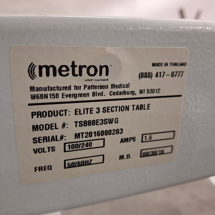 Metron Medical Elite 3 Section Treatment Table