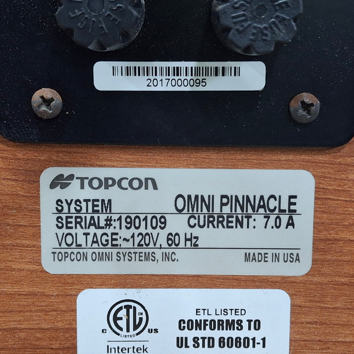 Topcon Medical Topcon Medical Omni Pinnacle Opthalmology System Ophthalmology reLink Medical