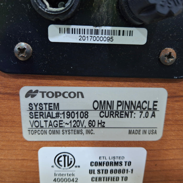 Topcon Medical Topcon Medical Omni Pinnacle Opthalmology System Ophthalmology reLink Medical