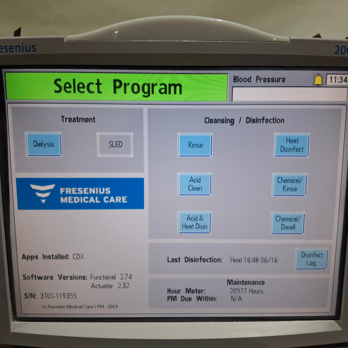 Fresenius Fresenius 2008T Dialysis Machine Hemodialysis Dialysis reLink Medical