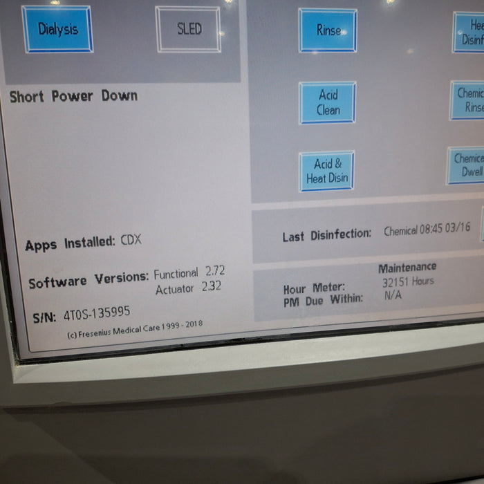 Fresenius 2008T Dialysis Machine Hemodialysis