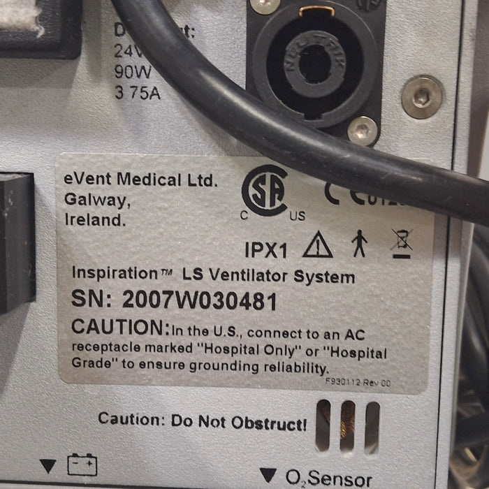 eVent Medical eVent Medical Inspiration LS Infant Ventilator Respiratory reLink Medical