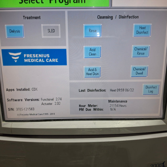 Fresenius 2008T Dialysis Machine Hemodialysis