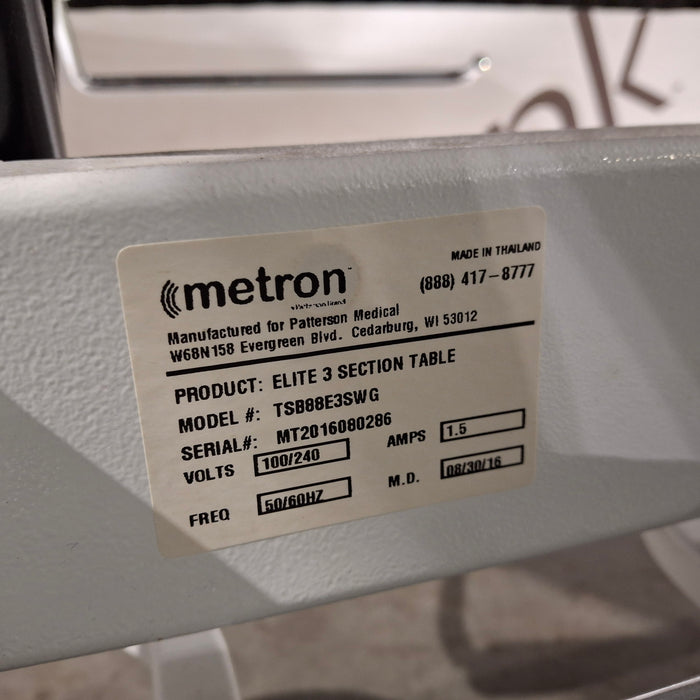 Metron Medical Elite 3 Section Treatment Table