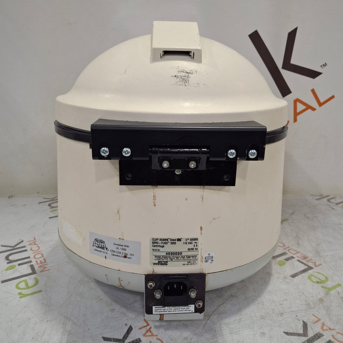 Clay Adams 420352 Sero-fuge 2002 2-Speed Centrifuge