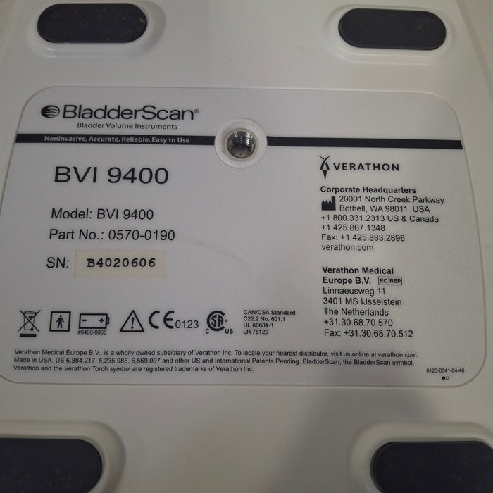 Verathon Medical, Inc BVI 9400 Bladderscan
