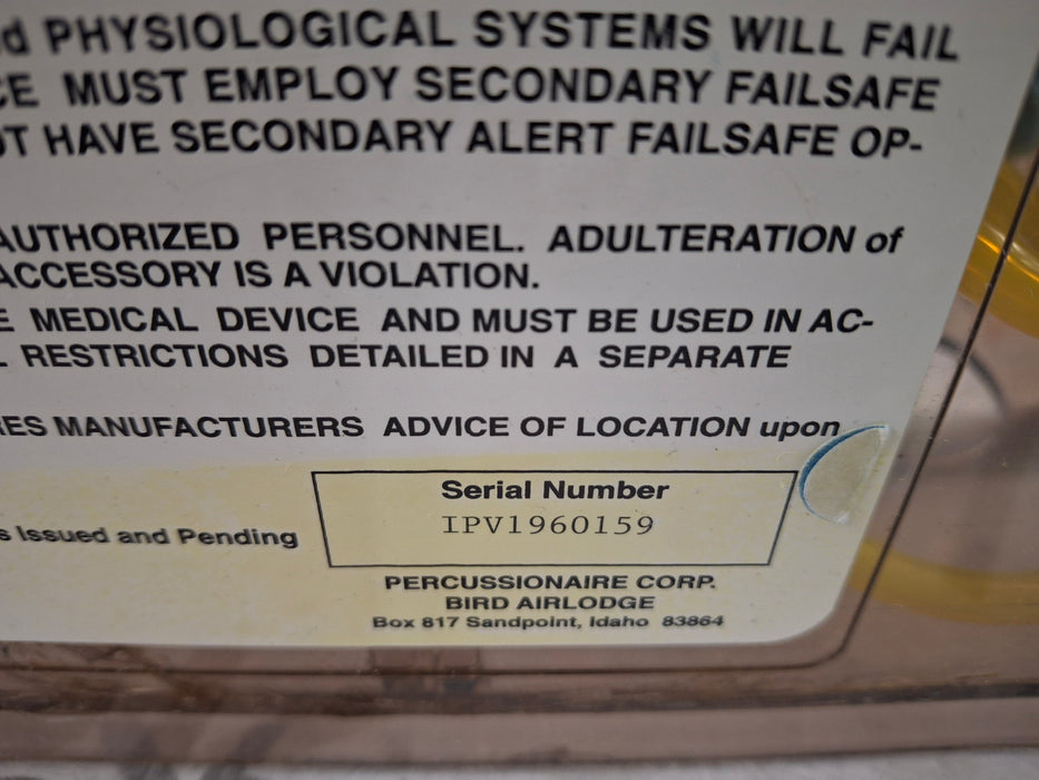 Percussionaire IPV-1 Intrapulmonary Percussionator Ventilator
