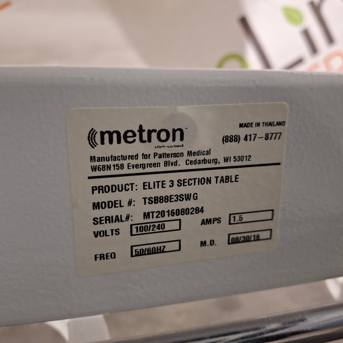 Metron Medical Metron Medical Elite 3 Section Treatment Table Fitness and Rehab Equipment reLink Medical