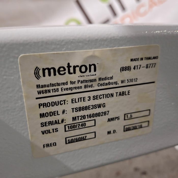 Metron Medical Metron Medical Elite 3 Section Treatment Table Fitness and Rehab Equipment reLink Medical