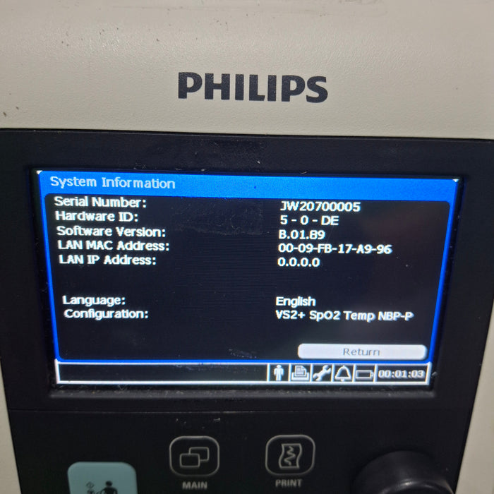 Philips SureSigns VS2+ Vital Signs Monitor