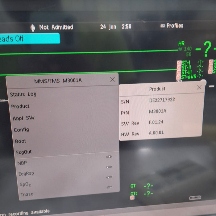 Philips M3001A-A01C06 Fast SpO2, NIBP, ECG, Temp, IBP MMS Module