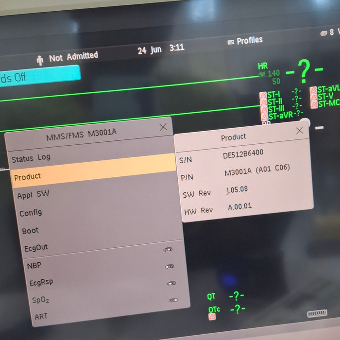 Philips M3001A-A01C06 Fast SpO2, NIBP, ECG, Temp, IBP MMS Module