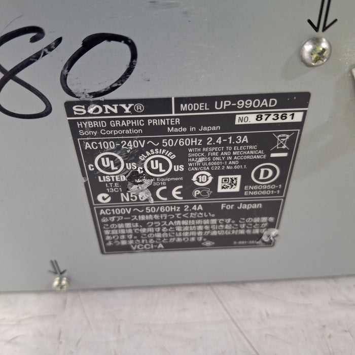 Sony Sony UP-990AD Imager / Printer Ultrasound reLink Medical