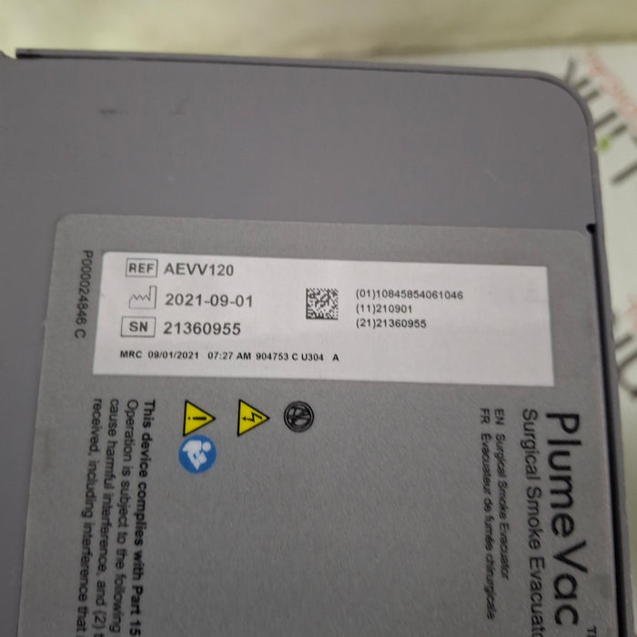 Zimmer Zimmer PlumeVac AEVV120 Surgical Smoke Evacuator Surgical Equipment reLink Medical