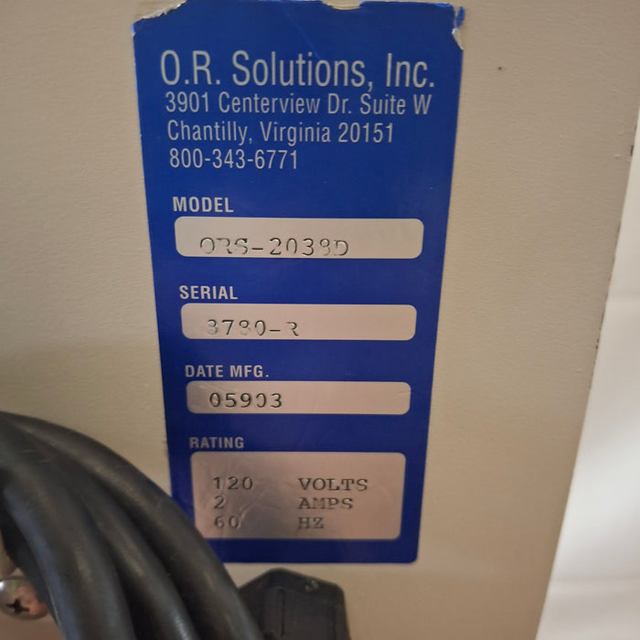 OR Solutions OR Solutions ORS-2038D Solution Warmer Surgical Equipment reLink Medical