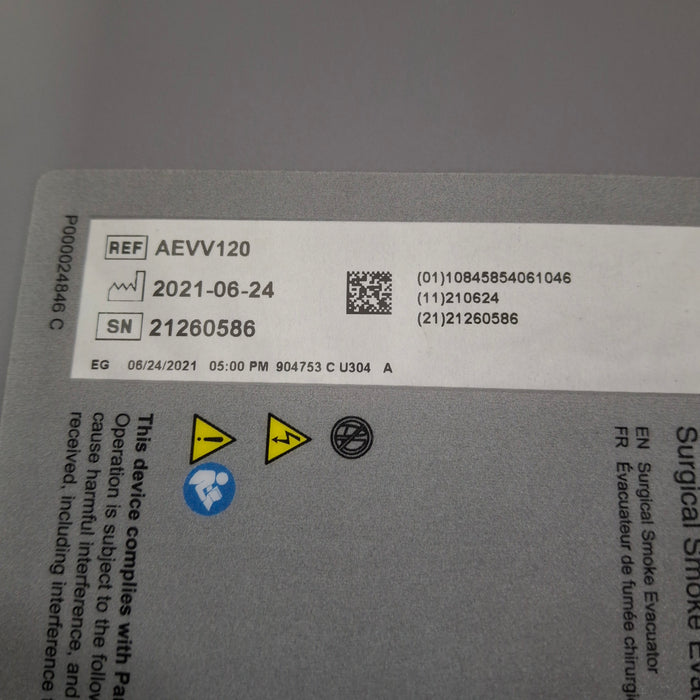 Zimmer Zimmer PlumeVac AEVV120 Surgical Smoke Evacuator Surgical Equipment reLink Medical