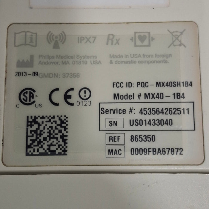 Philips Philips MX40 1.4 ECG/SPO2 865350 Telemetry Transmitter Patient Monitors reLink Medical