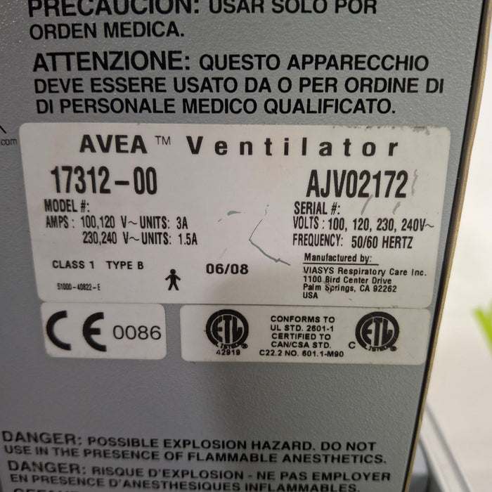 CareFusion CareFusion Avea Ventilator Respiratory reLink Medical