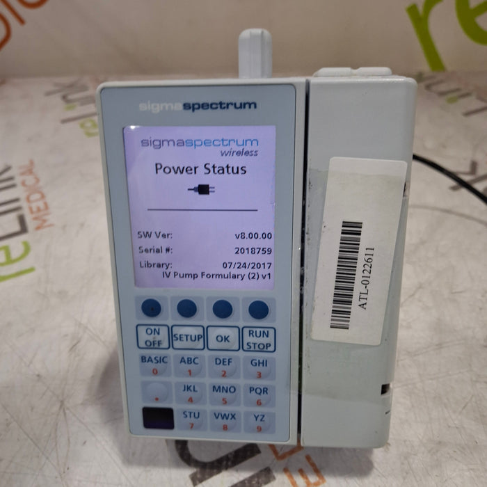 Baxter Sigma Spectrum 8.00.00 w/ B/G Battery Infusion Pump