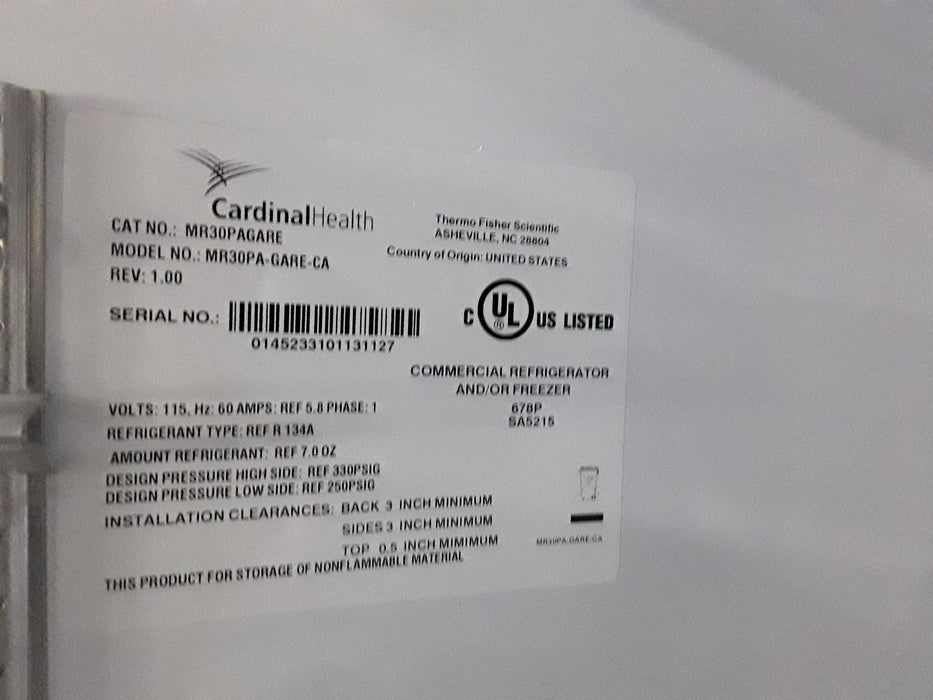 Cardinal Health Cardinal Health Pro Series Lab Refrigerator Research Lab reLink Medical