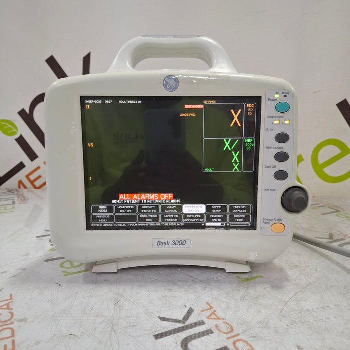 GE Healthcare Dash 3000 - GE/Nellcor SpO2 Patient Monitor