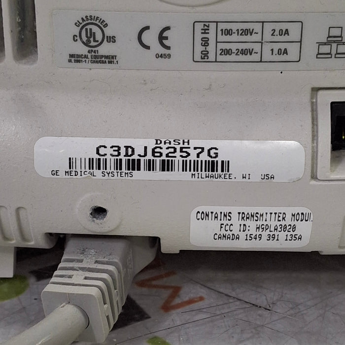 GE Healthcare Dash 3000 - GE/Nellcor SpO2 Patient Monitor