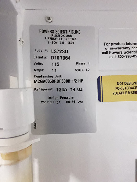 Powers Scientific Powers Scientific LS72SD Laboratory Refrigerator Research Lab reLink Medical
