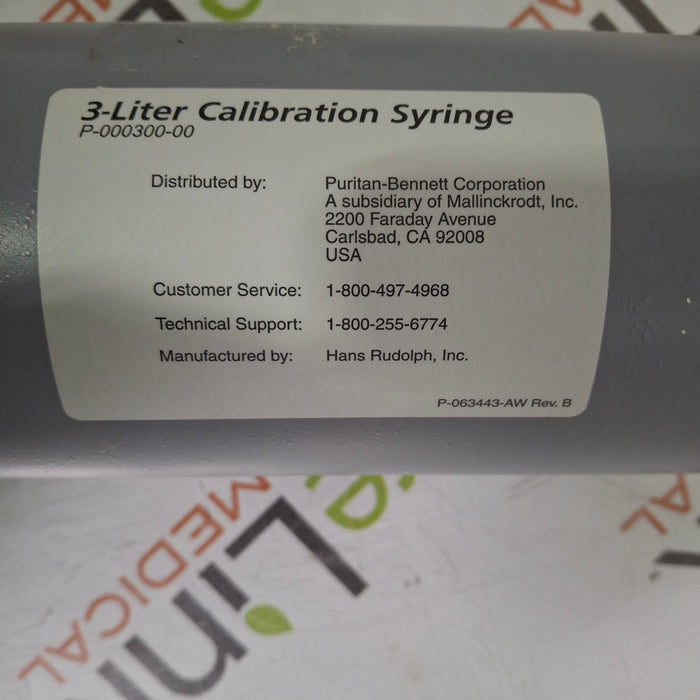 Puritan Bennett 3 Liter Calibration Syringe